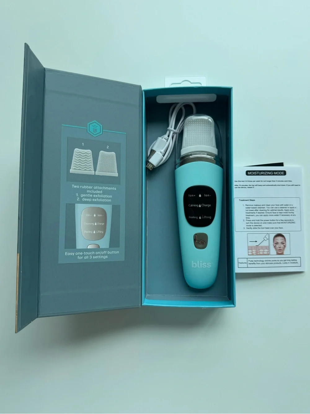 Bliss Ultrasonic Skin Scrubber | Facial Blackhead Remover Spatula